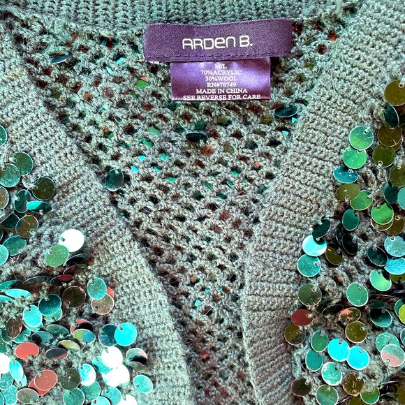 Green Sequined Cardigan - Picture 4 of 5